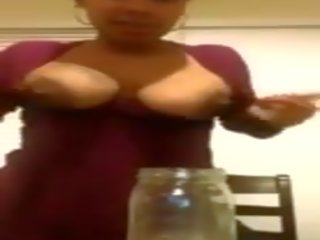 Ebony girlfriend Milking Her Big Black Tits, x rated video 00